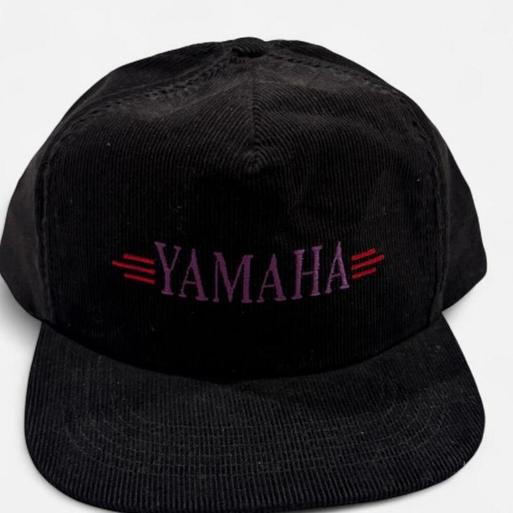 Vintage yamaha corduroy snapback hat